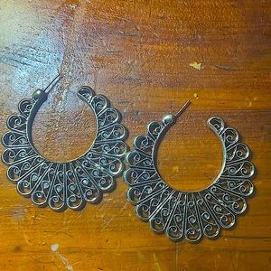 silver earrings
